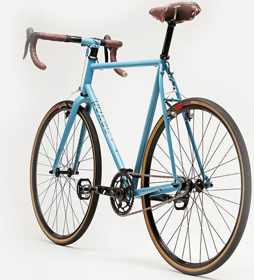 Classic blue road bicycle